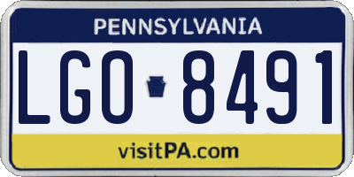 PA license plate LGO8491