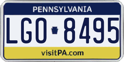 PA license plate LGO8495