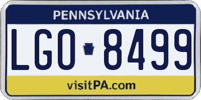 PA license plate LGO8499