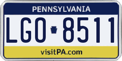 PA license plate LGO8511