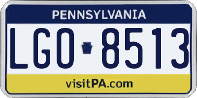 PA license plate LGO8513