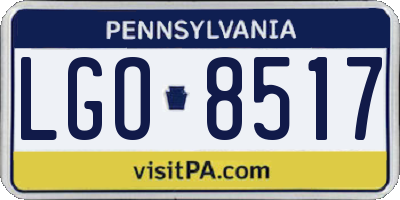PA license plate LGO8517