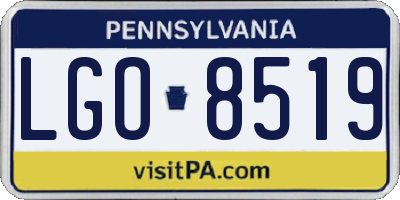 PA license plate LGO8519