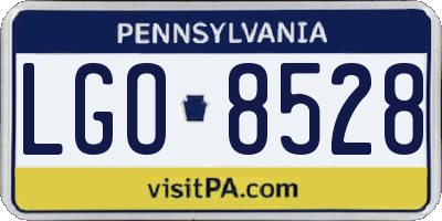 PA license plate LGO8528