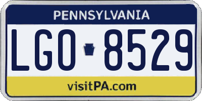 PA license plate LGO8529