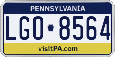 PA license plate LGO8564