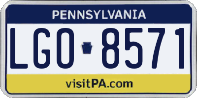 PA license plate LGO8571