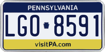 PA license plate LGO8591