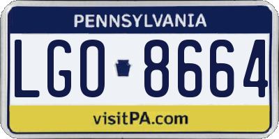 PA license plate LGO8664