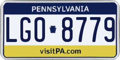 PA license plate LGO8779