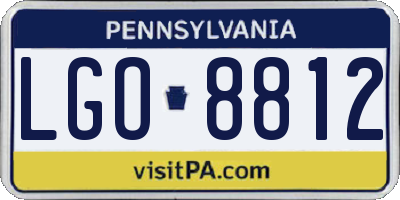 PA license plate LGO8812