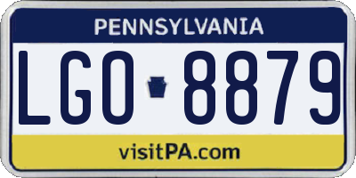 PA license plate LGO8879
