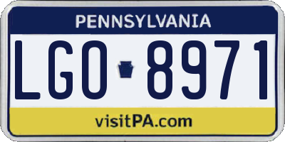 PA license plate LGO8971