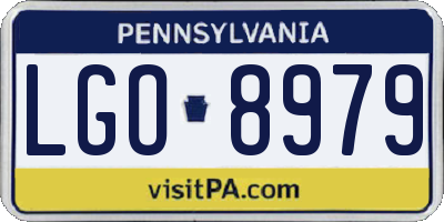 PA license plate LGO8979
