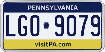 PA license plate LGO9079