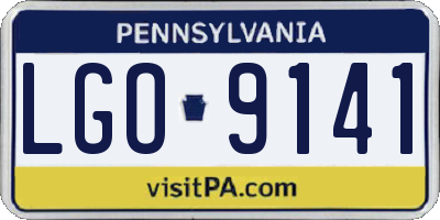 PA license plate LGO9141