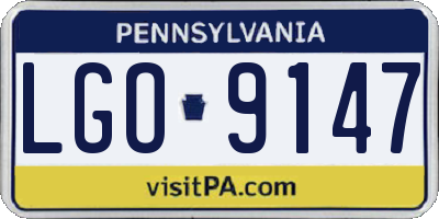 PA license plate LGO9147