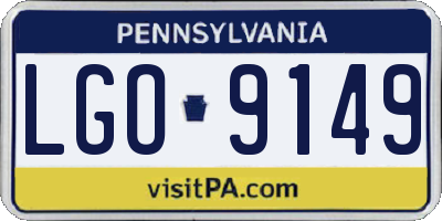 PA license plate LGO9149