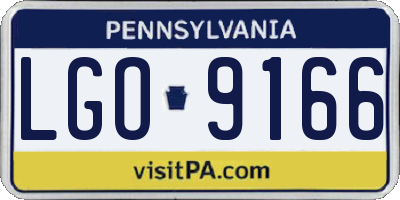 PA license plate LGO9166