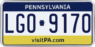PA license plate LGO9170