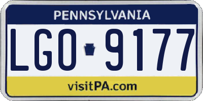 PA license plate LGO9177