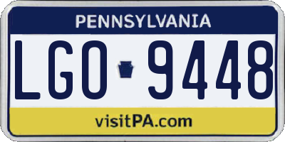 PA license plate LGO9448