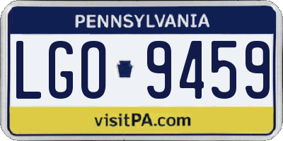 PA license plate LGO9459