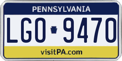PA license plate LGO9470