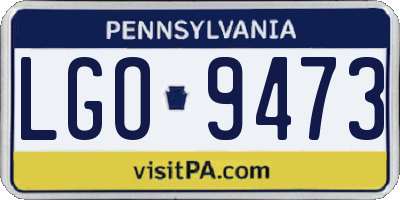PA license plate LGO9473