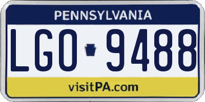 PA license plate LGO9488