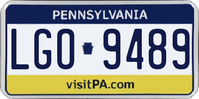 PA license plate LGO9489