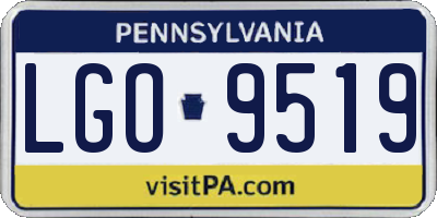 PA license plate LGO9519