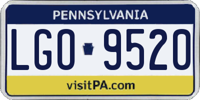 PA license plate LGO9520