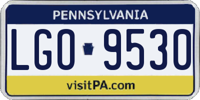 PA license plate LGO9530