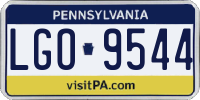 PA license plate LGO9544