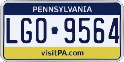PA license plate LGO9564