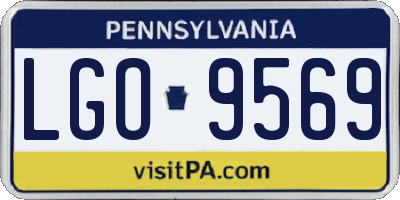 PA license plate LGO9569