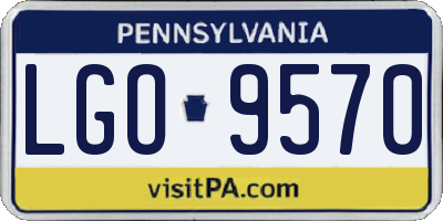 PA license plate LGO9570