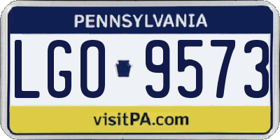 PA license plate LGO9573