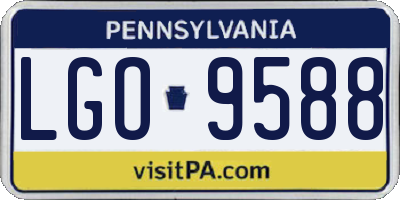 PA license plate LGO9588
