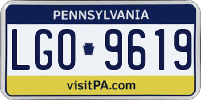 PA license plate LGO9619