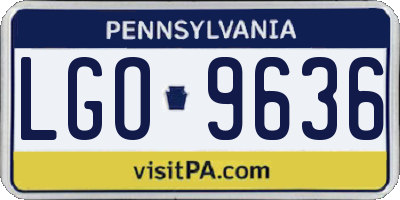 PA license plate LGO9636