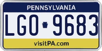 PA license plate LGO9683
