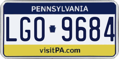 PA license plate LGO9684