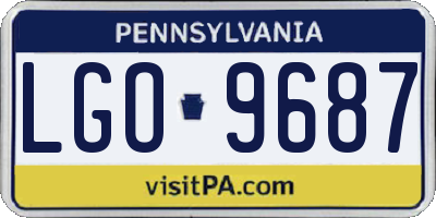 PA license plate LGO9687