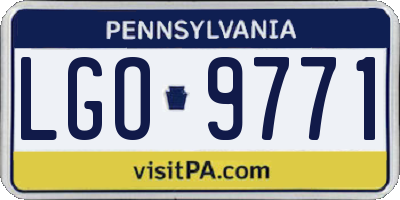 PA license plate LGO9771
