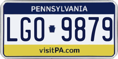 PA license plate LGO9879