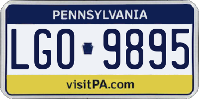 PA license plate LGO9895