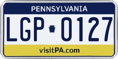 PA license plate LGP0127