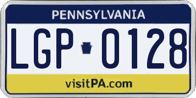 PA license plate LGP0128